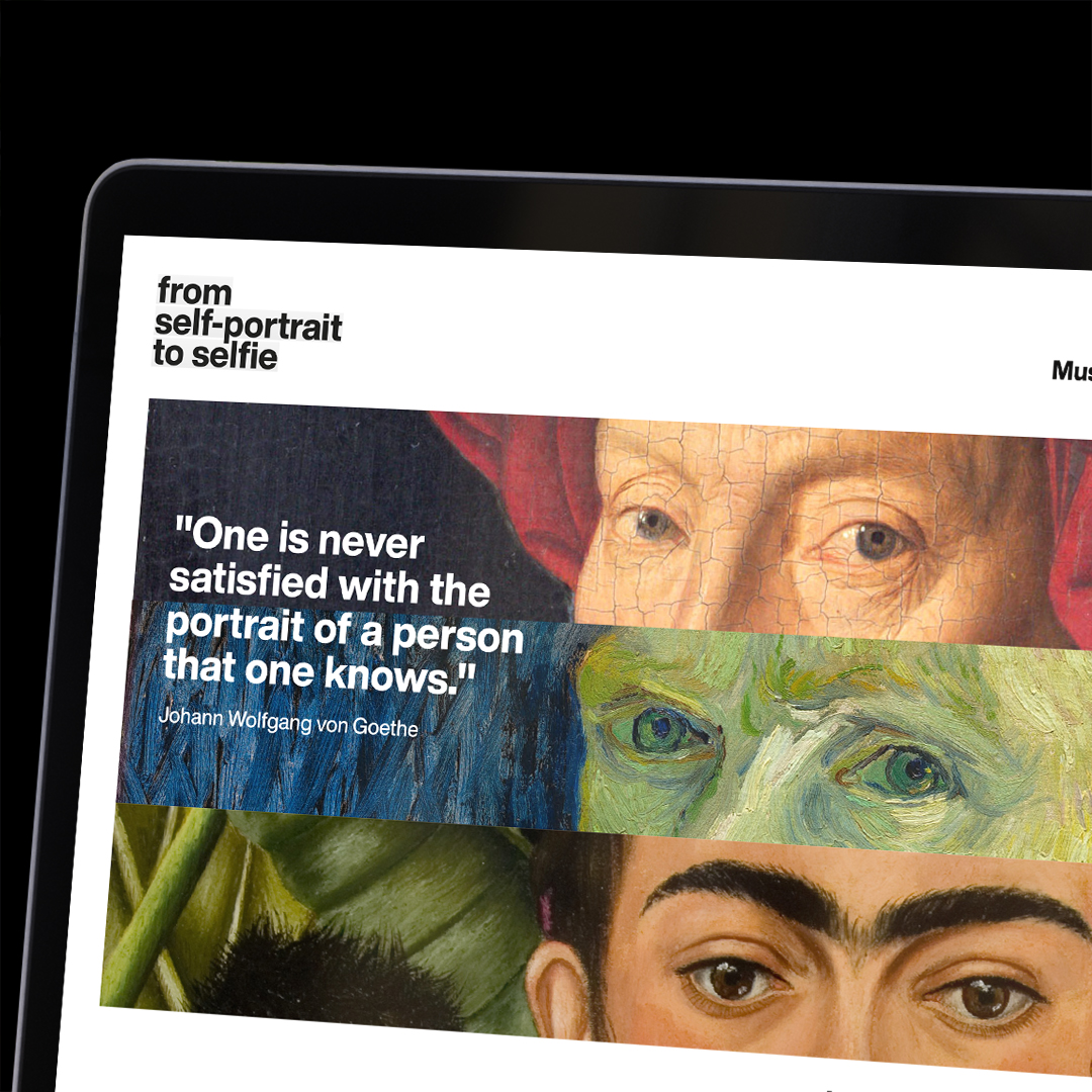 Dettaglio della homepage del sito della mostra