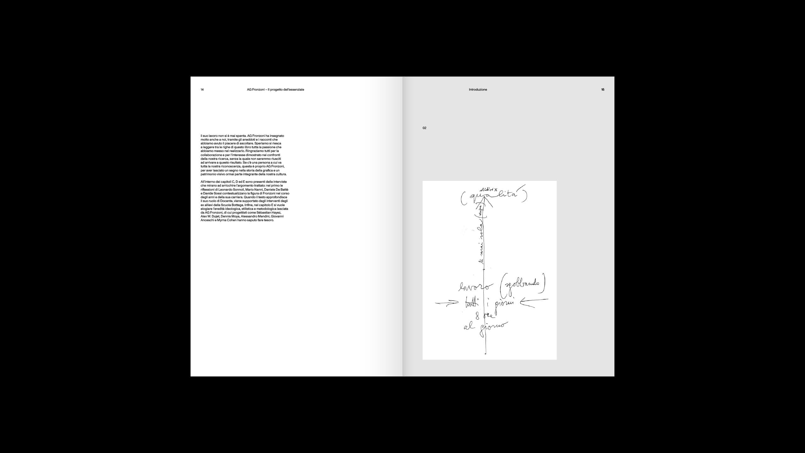 Pagine interne del libro con intervista e immagini