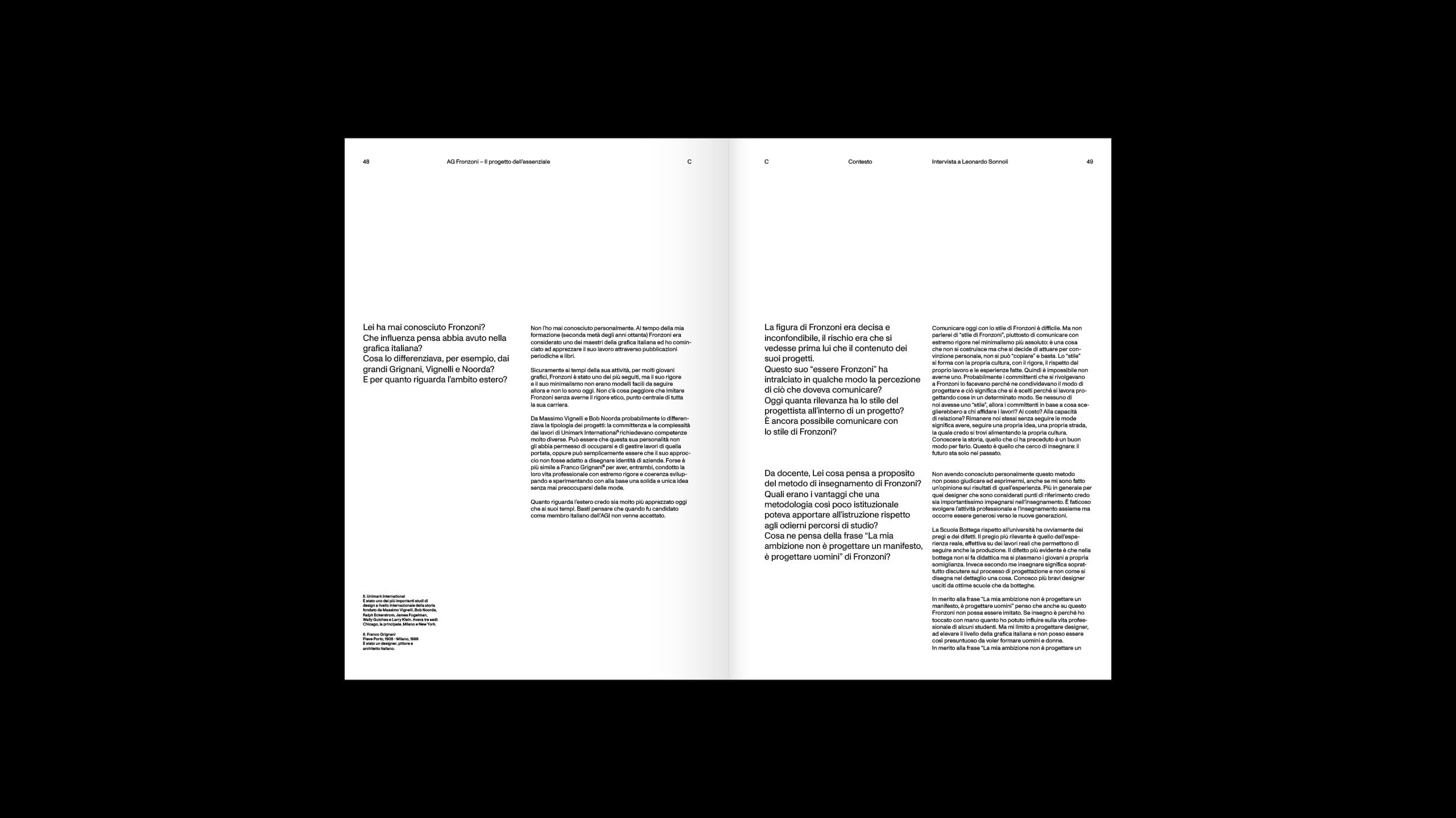 Pagine interne del libro con intervista