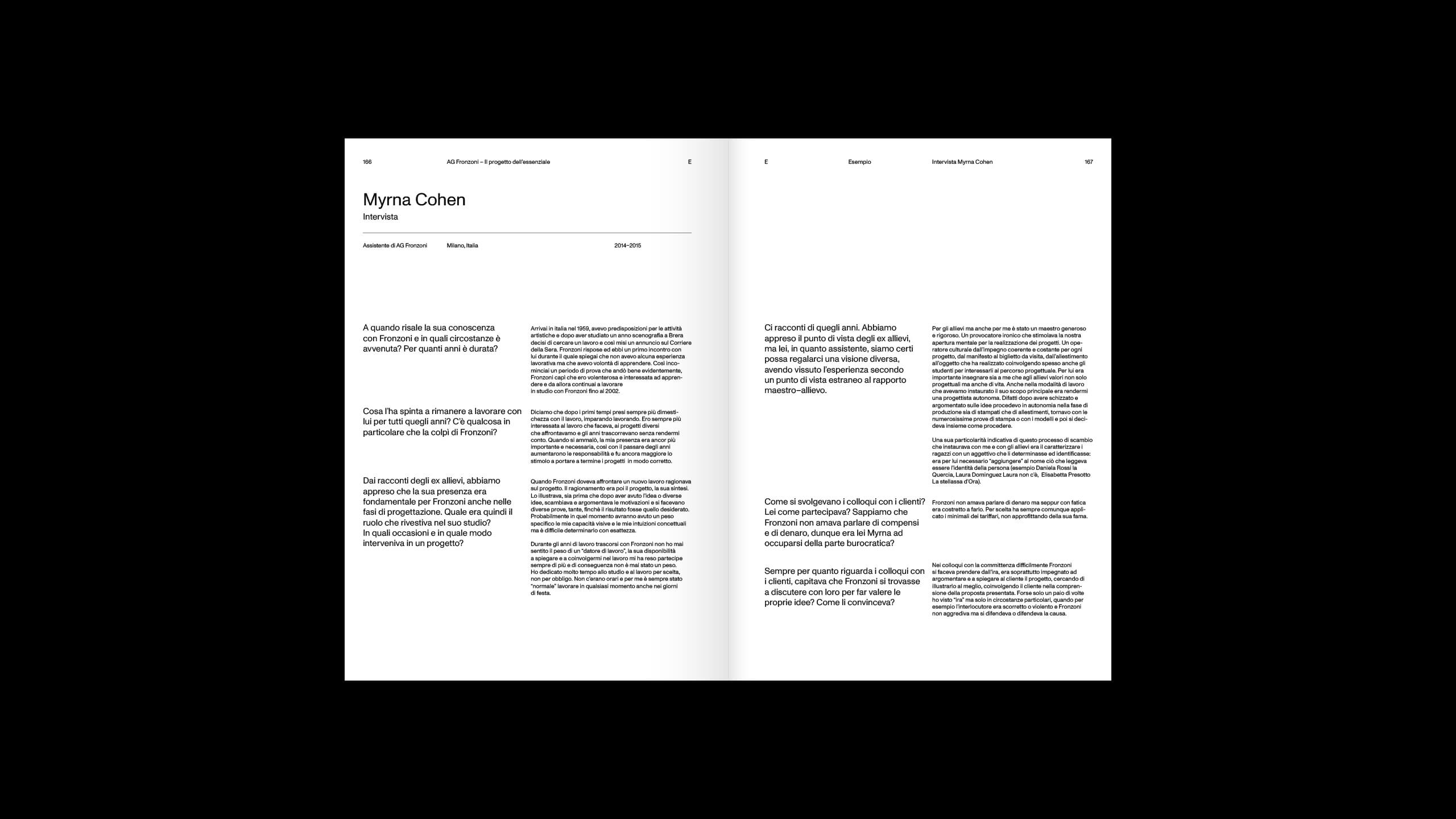 Pagine interne del libro con intervista