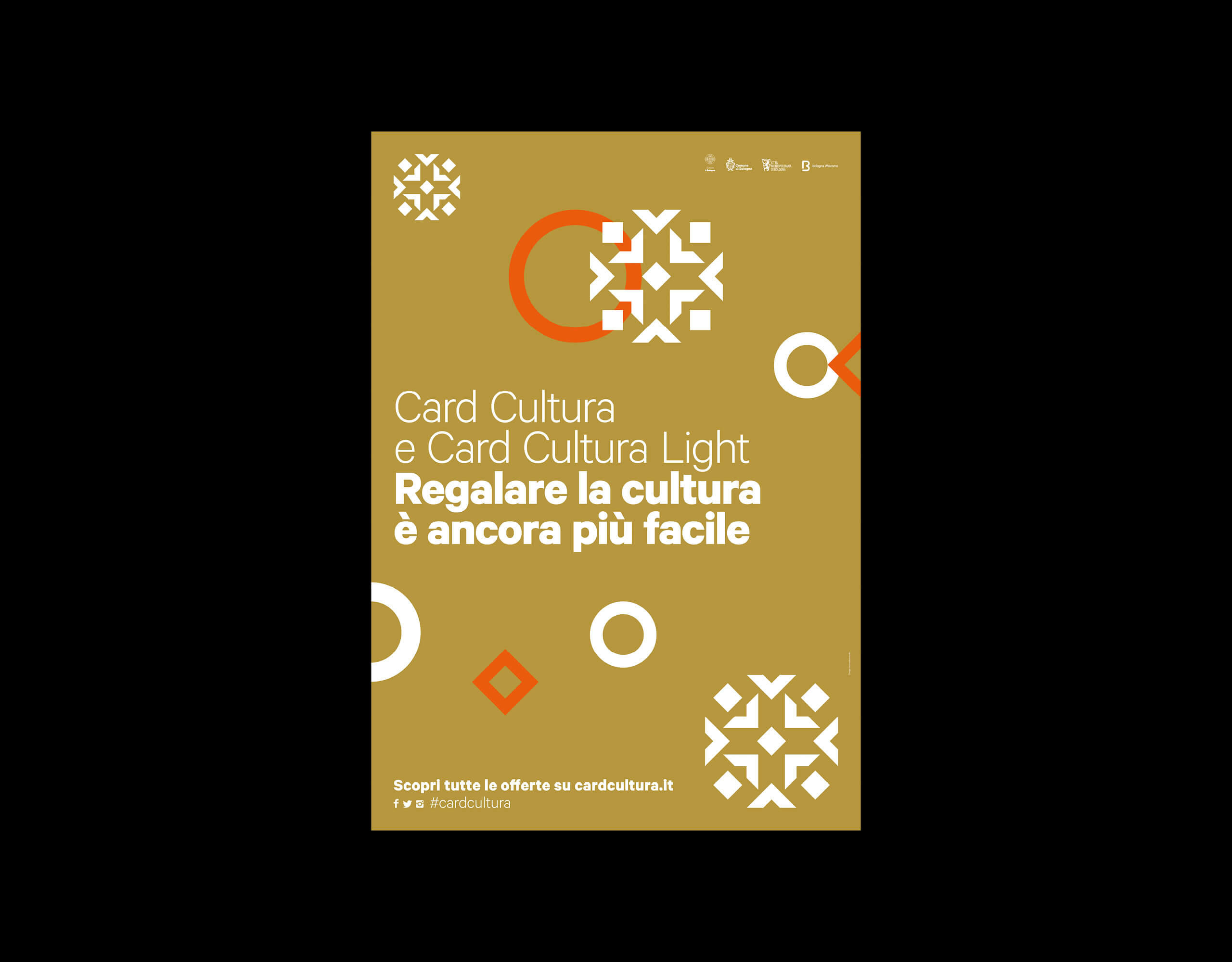 Pubblicità Card Cultura con i fiocchi di neve piccoli