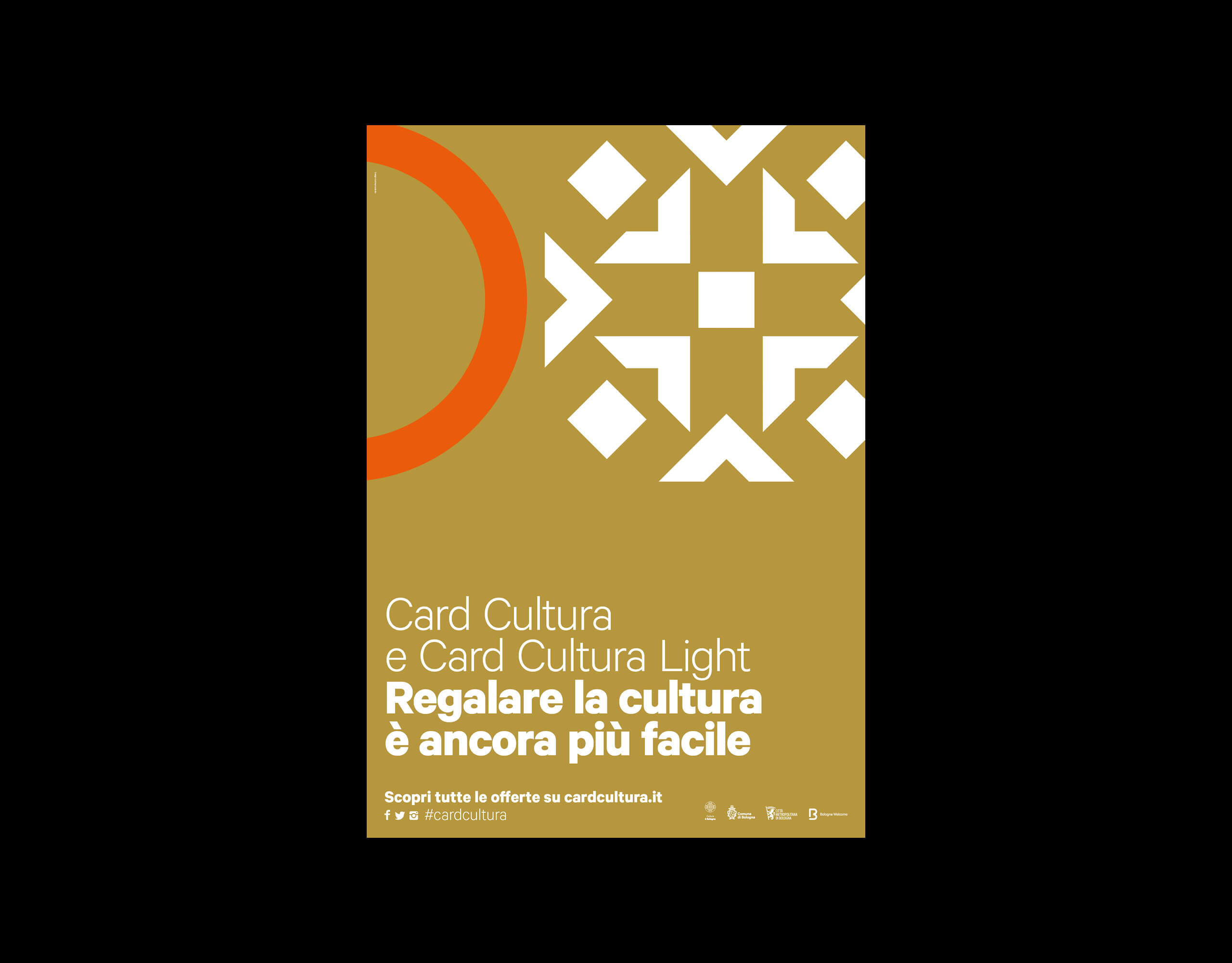 Pubblicità Card Cultura con i fiocchi di neve grandi